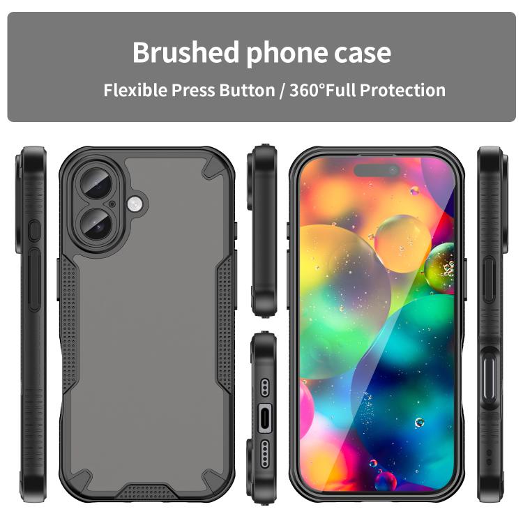 For iPhone 17 Armor Glaze PC Hybrid TPU Phone Case