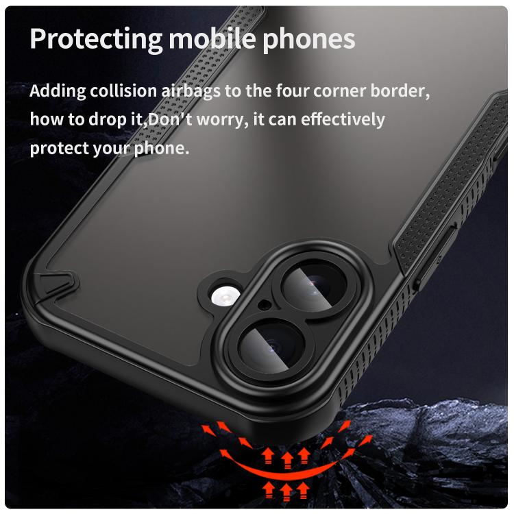 For iPhone 17 Armor Glaze PC Hybrid TPU Phone Case