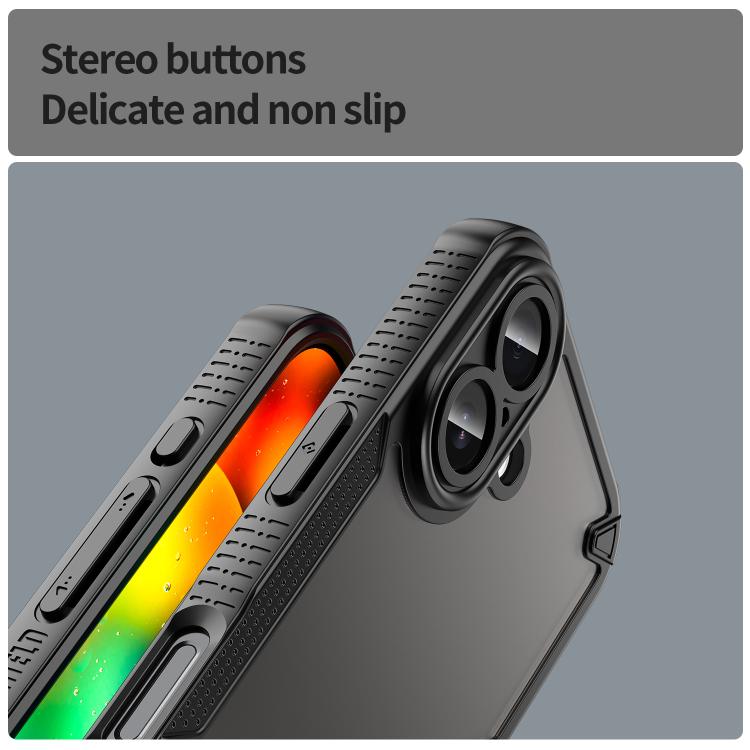 For iPhone 17 Armor Glaze PC Hybrid TPU Phone Case
