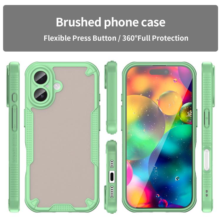 For iPhone 17 Armor Glaze PC Hybrid TPU Phone Case