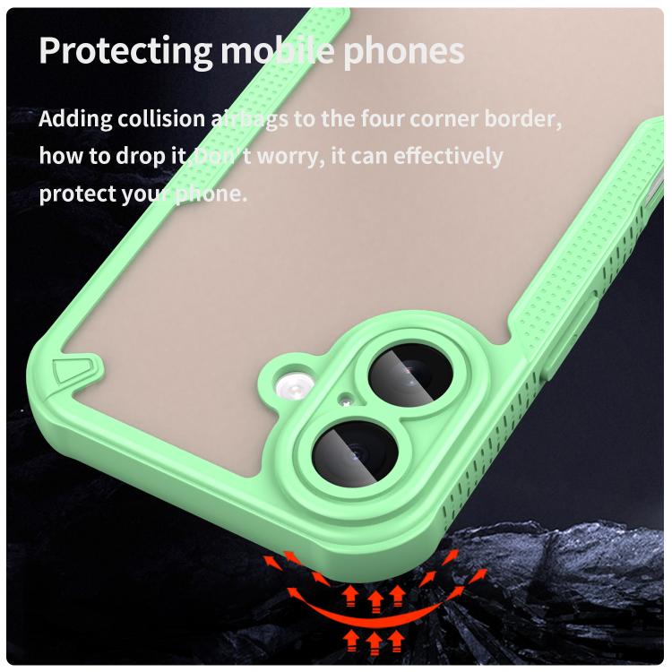 For iPhone 17 Armor Glaze PC Hybrid TPU Phone Case