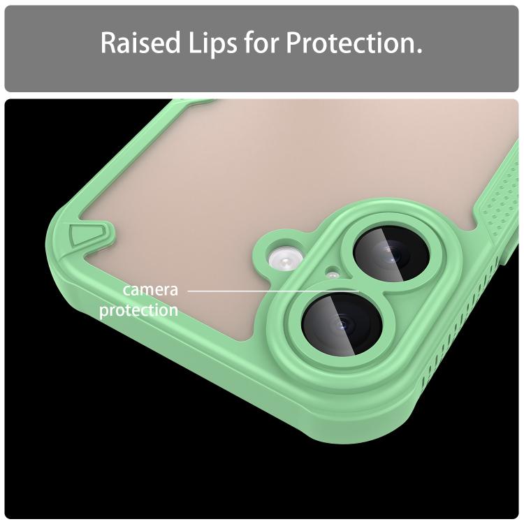 For iPhone 17 Armor Glaze PC Hybrid TPU Phone Case