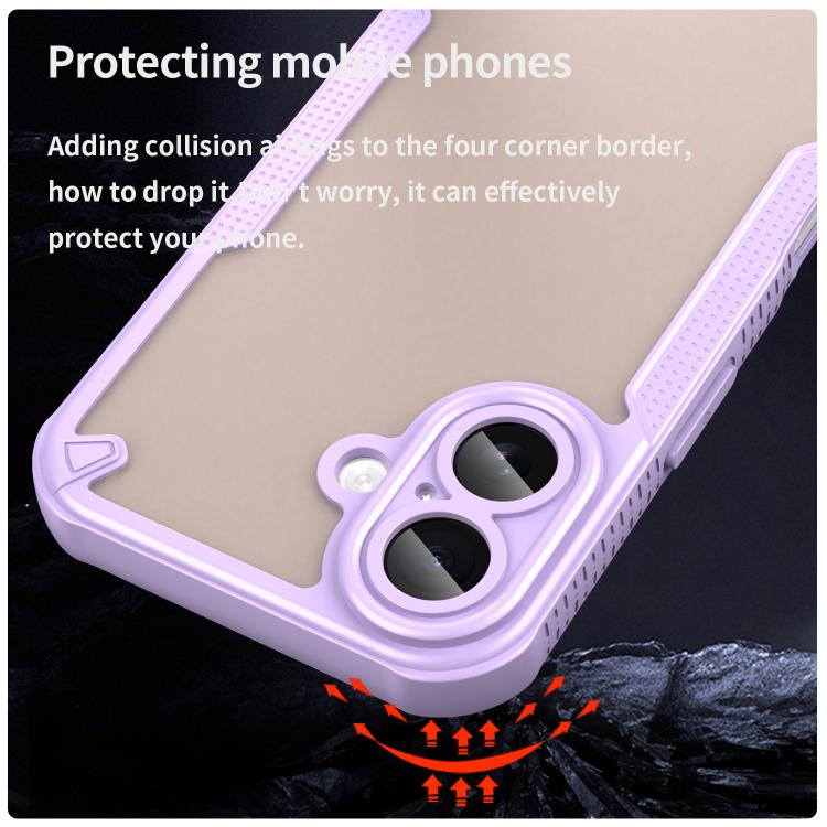 For iPhone 17 Armor Glaze PC Hybrid TPU Phone Case