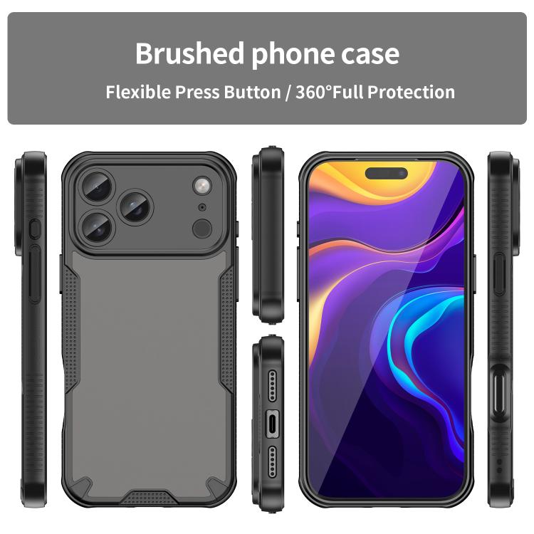 For iPhone 17 Pro Max Armor Glaze PC Hybrid TPU Phone Case
