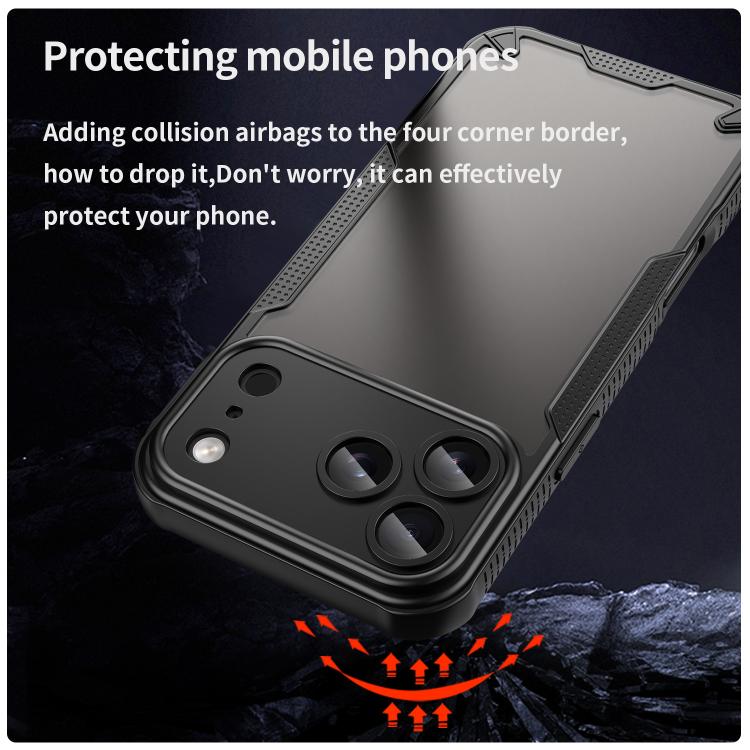 For iPhone 17 Pro Max Armor Glaze PC Hybrid TPU Phone Case