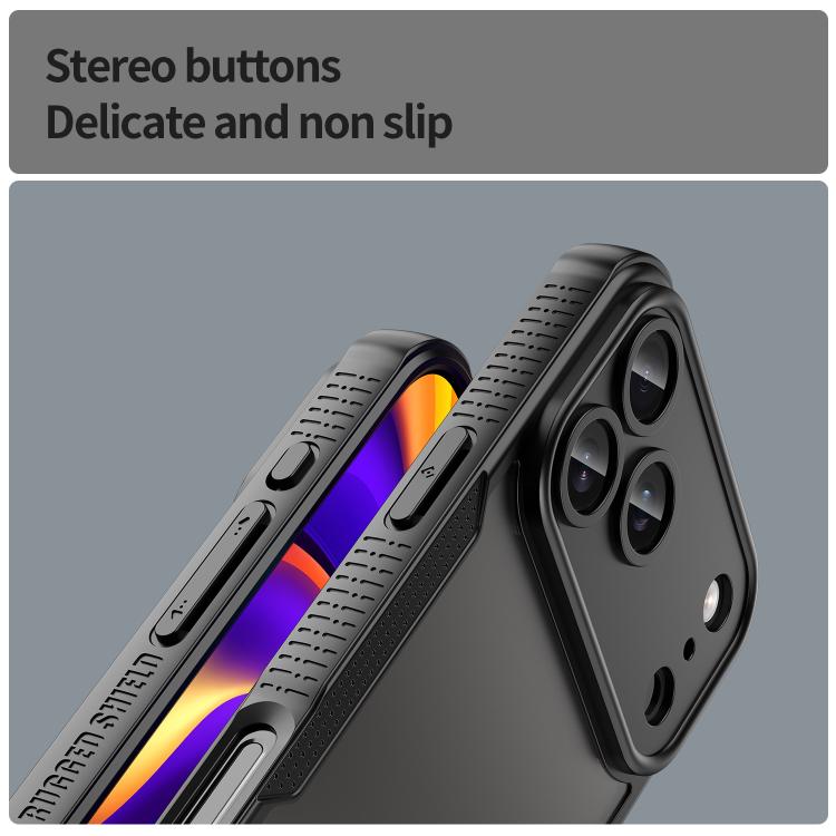 For iPhone 17 Pro Max Armor Glaze PC Hybrid TPU Phone Case