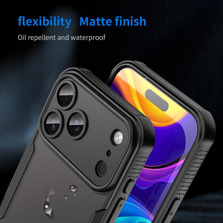 For iPhone 17 Pro Max Armor Glaze PC Hybrid TPU Phone Case