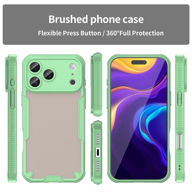 For iPhone 17 Pro Max Armor Glaze PC Hybrid TPU Phone Case