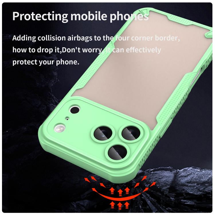For iPhone 17 Pro Max Armor Glaze PC Hybrid TPU Phone Case