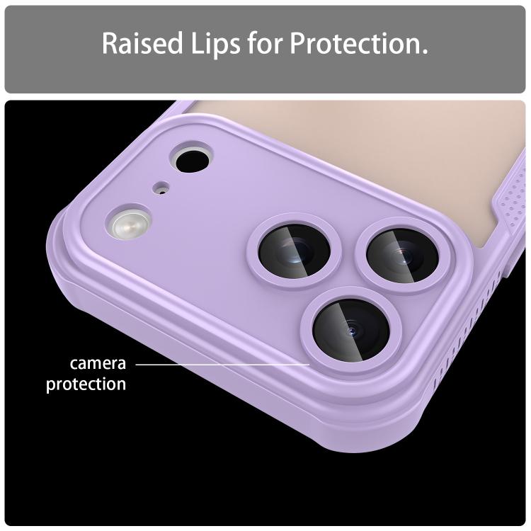 For iPhone 17 Pro Max Armor Glaze PC Hybrid TPU Phone Case