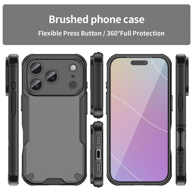 For iPhone 17 Pro Armor Glaze PC Hybrid TPU Phone Case