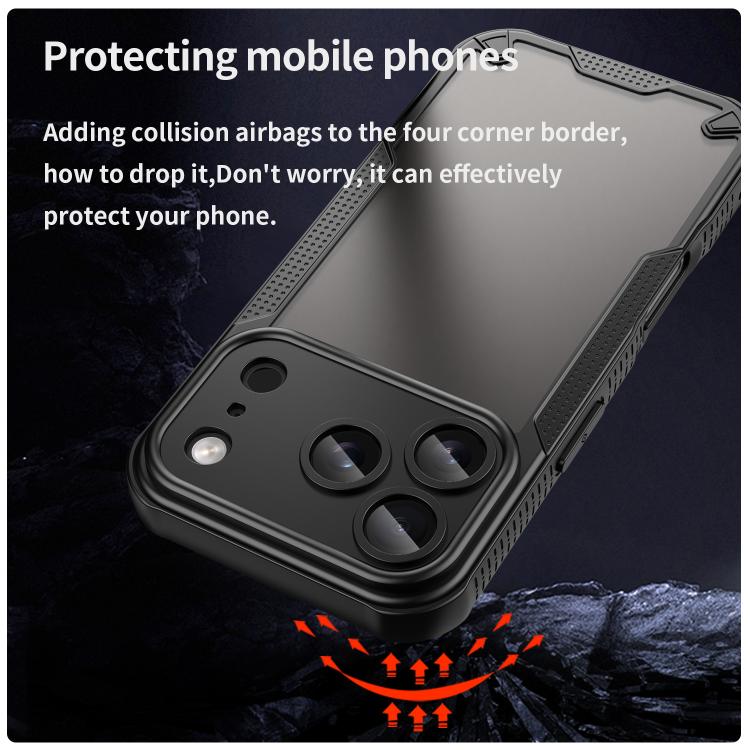 For iPhone 17 Pro Armor Glaze PC Hybrid TPU Phone Case