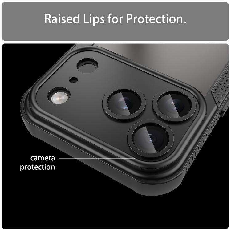 For iPhone 17 Pro Armor Glaze PC Hybrid TPU Phone Case