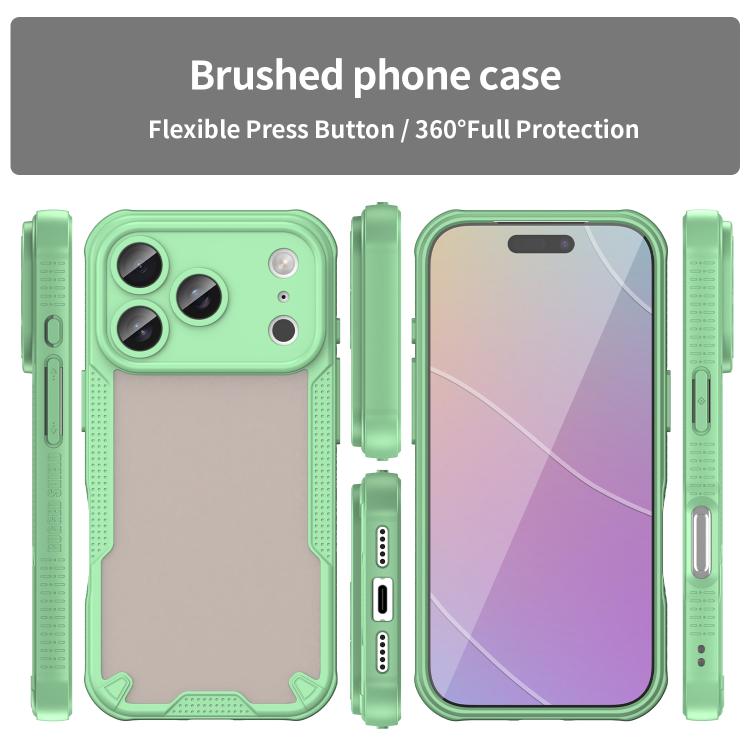 For iPhone 17 Pro Armor Glaze PC Hybrid TPU Phone Case