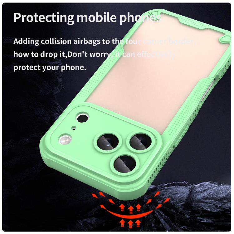 For iPhone 17 Pro Armor Glaze PC Hybrid TPU Phone Case