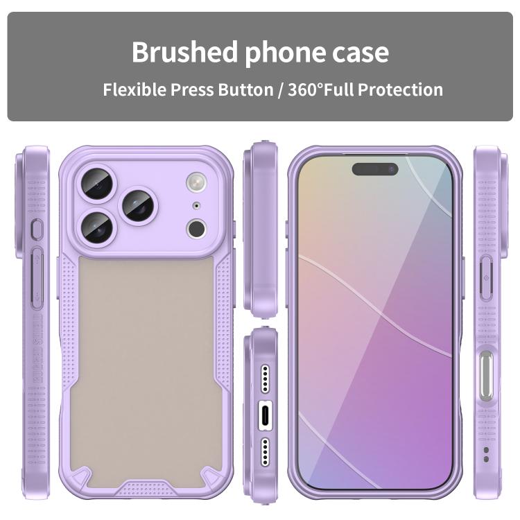 For iPhone 17 Pro Armor Glaze PC Hybrid TPU Phone Case