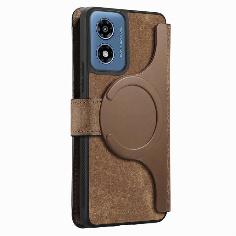 For Motorola Moto G Play 4G 2024 CaseNeo MagSafe RFID Anti-theft Retro Leather Phone Case