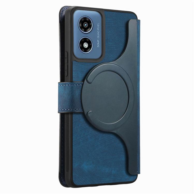 For Motorola Moto G Play 4G 2024 CaseNeo MagSafe RFID Anti-theft Retro Leather Phone Case