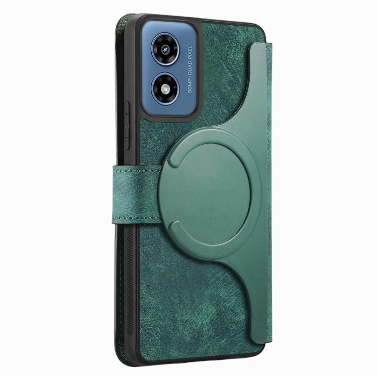 For Motorola Moto G Play 4G 2024 CaseNeo MagSafe RFID Anti-theft Retro Leather Phone Case