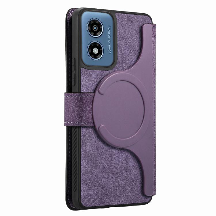 For Motorola Moto G Play 4G 2024 CaseNeo MagSafe RFID Anti-theft Retro Leather Phone Case