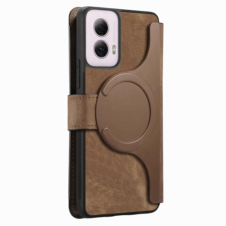 For Motorola Moto G Power 5G 2024 CaseNeo MagSafe RFID Anti-theft Retro Leather Phone Case