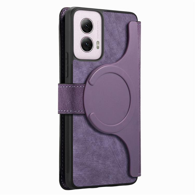 For Motorola Moto G Power 5G 2024 CaseNeo MagSafe RFID Anti-theft Retro Leather Phone Case