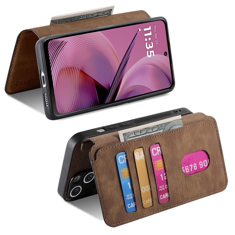 For Motorola Moto G35 CaseNeo MagSafe RFID Anti-theft Retro Leather Phone Case