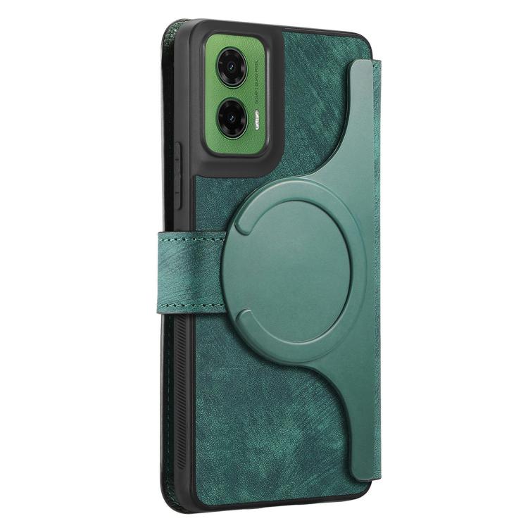 For Motorola Moto G35 CaseNeo MagSafe RFID Anti-theft Retro Leather Phone Case