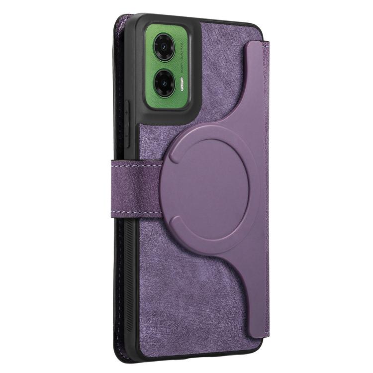For Motorola Moto G35 CaseNeo MagSafe RFID Anti-theft Retro Leather Phone Case