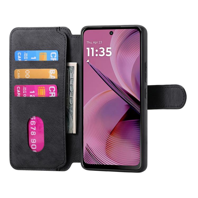 For Motorola Moto G55 CaseNeo MagSafe RFID Anti-theft Retro Leather Phone Case