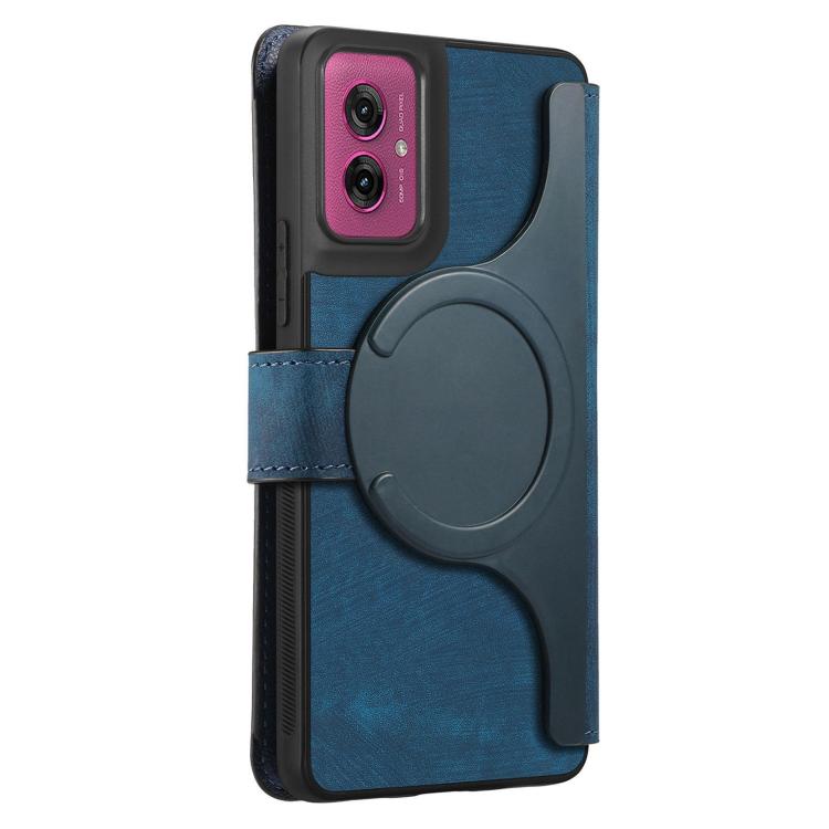 For Motorola Moto G55 CaseNeo MagSafe RFID Anti-theft Retro Leather Phone Case