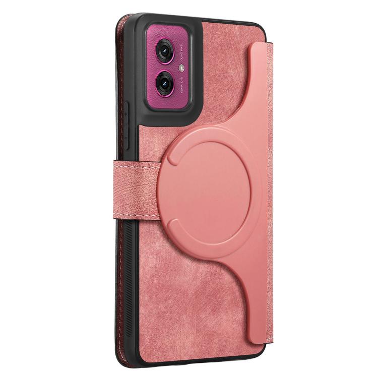 For Motorola Moto G55 CaseNeo MagSafe RFID Anti-theft Retro Leather Phone Case