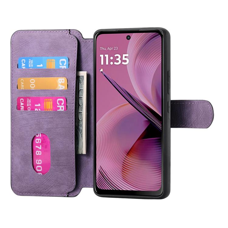 For Motorola Moto G55 CaseNeo MagSafe RFID Anti-theft Retro Leather Phone Case