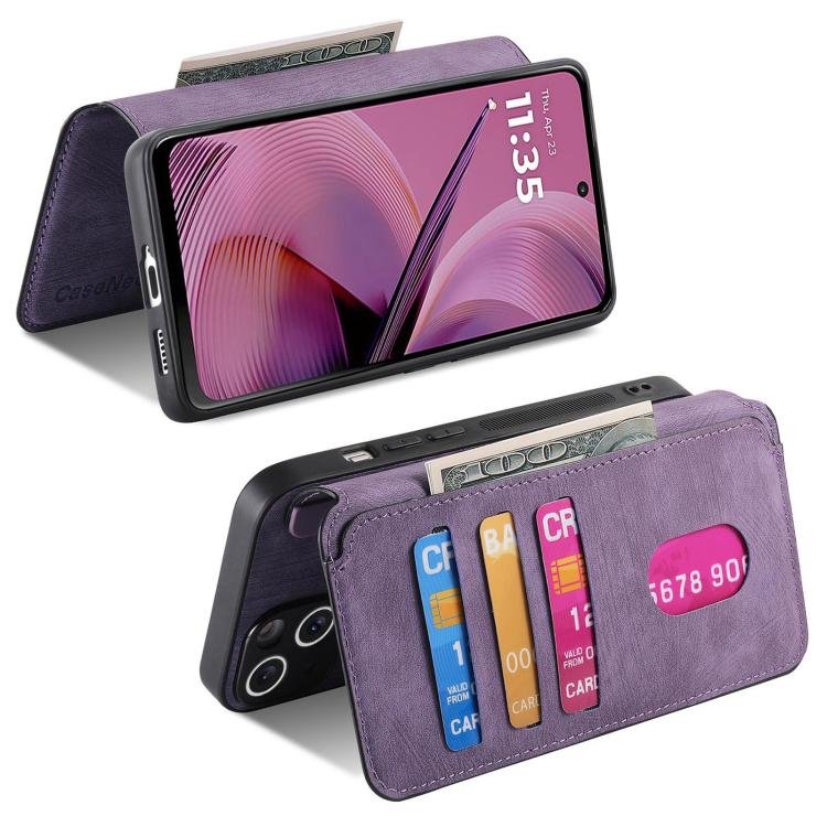 For Motorola Moto G55 CaseNeo MagSafe RFID Anti-theft Retro Leather Phone Case