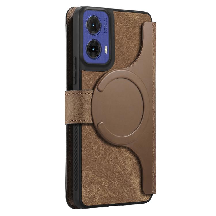 For Motorola Moto G85 CaseNeo MagSafe RFID Anti-theft Retro Leather Phone Case