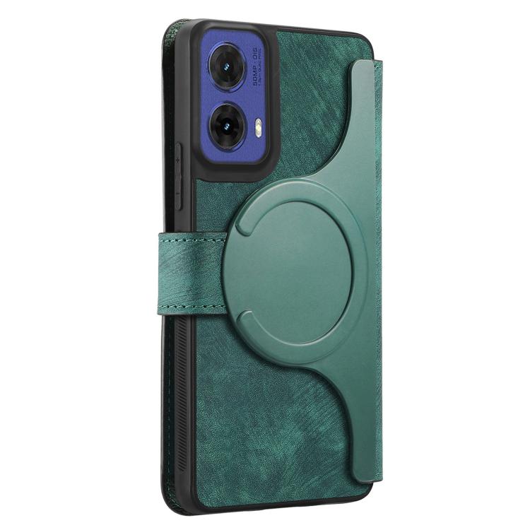 For Motorola Moto G85 CaseNeo MagSafe RFID Anti-theft Retro Leather Phone Case