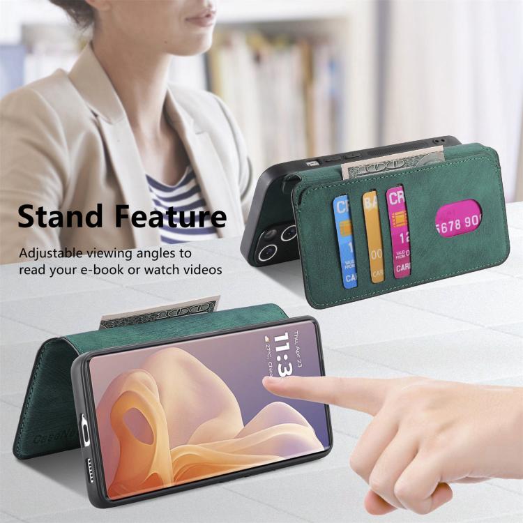 For Motorola Moto G85 CaseNeo MagSafe RFID Anti-theft Retro Leather Phone Case