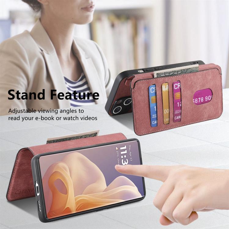 For Motorola Moto G85 CaseNeo MagSafe RFID Anti-theft Retro Leather Phone Case