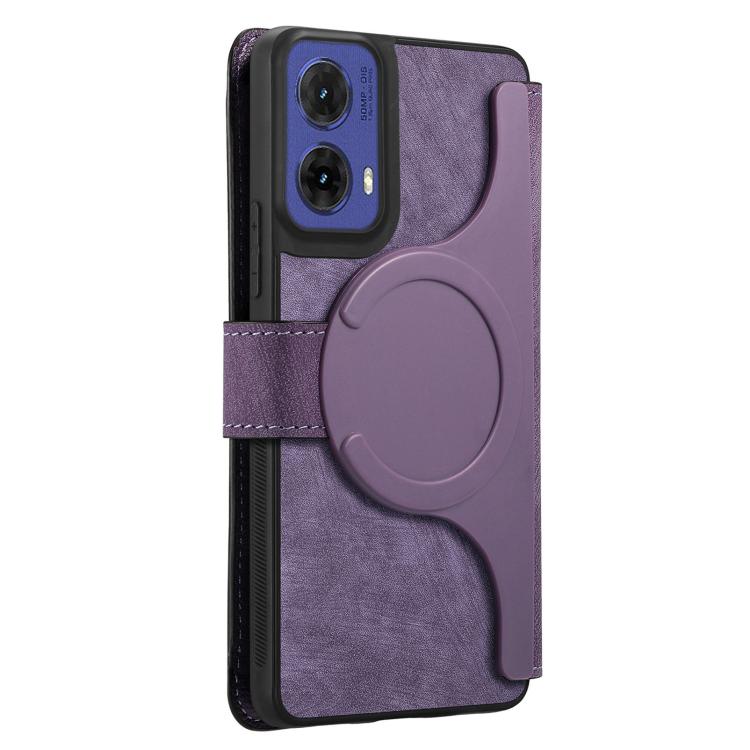 For Motorola Moto G85 CaseNeo MagSafe RFID Anti-theft Retro Leather Phone Case