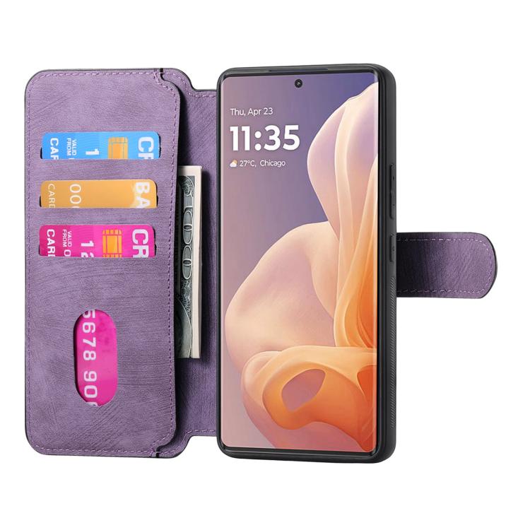 For Motorola Moto G85 CaseNeo MagSafe RFID Anti-theft Retro Leather Phone Case