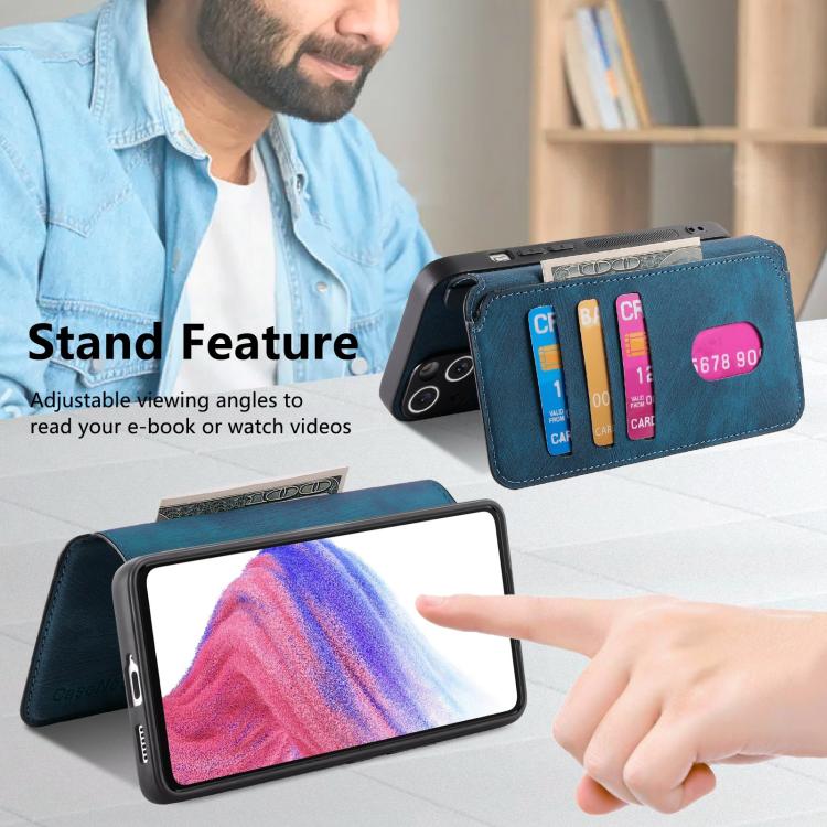 For Motorola Moto G85 EU CaseNeo MagSafe RFID Anti-theft Retro Leather Phone Case