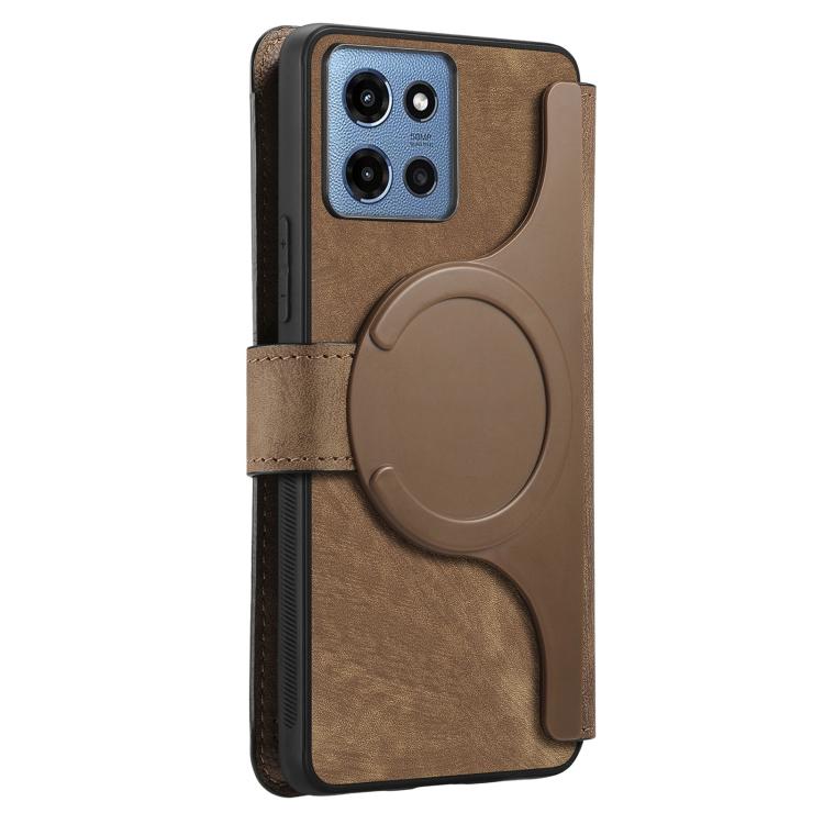 For Motorola Moto G 2025 CaseNeo MagSafe RFID Anti-theft Retro Leather Phone Case