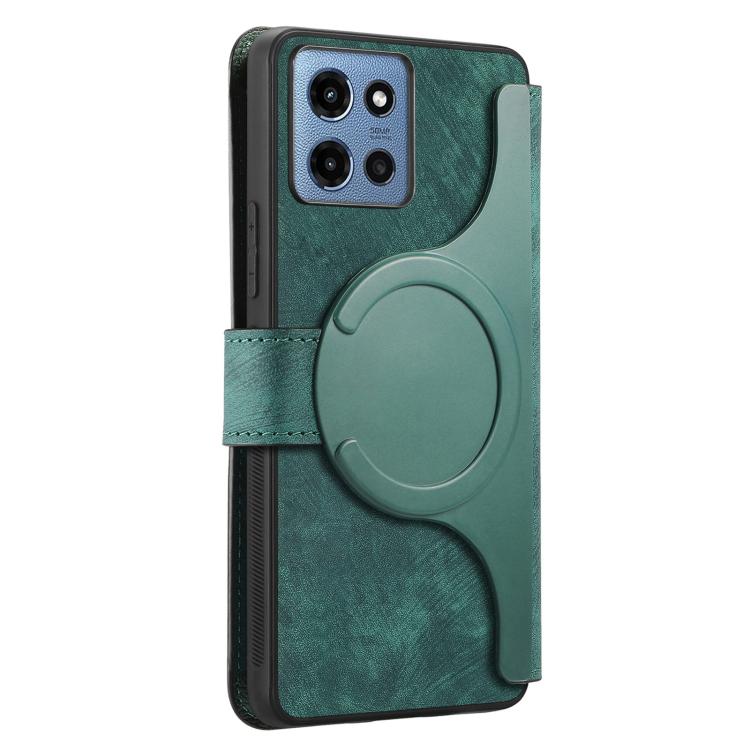 For Motorola Moto G 2025 CaseNeo MagSafe RFID Anti-theft Retro Leather Phone Case