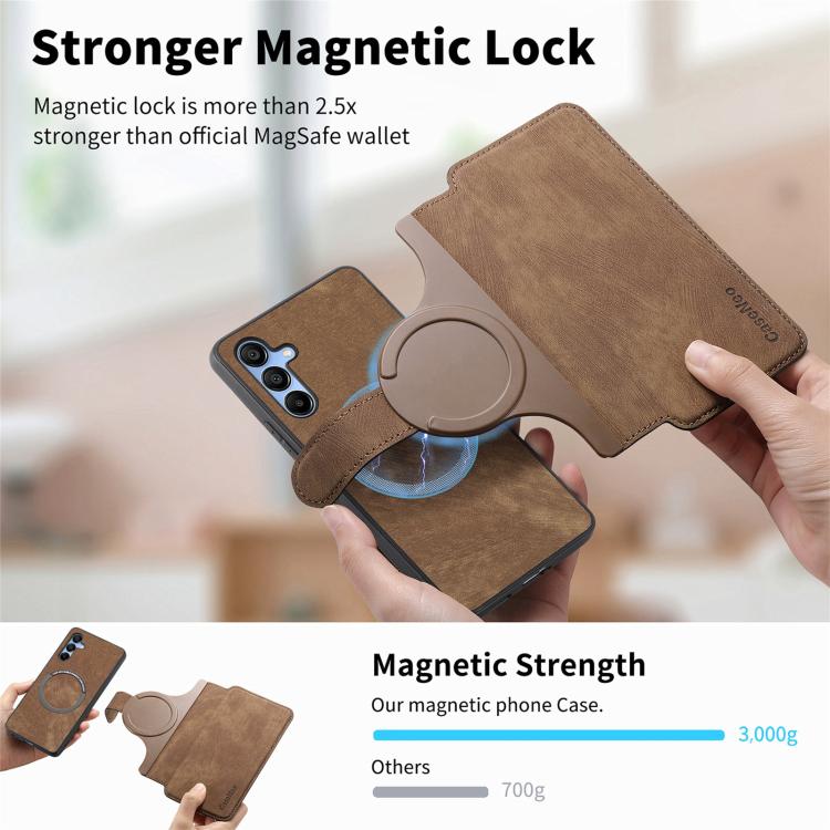 For Motorola Moto G Power 2025 CaseNeo MagSafe RFID Anti-theft Retro Leather Phone Case