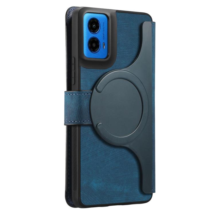 For Motorola Moto G45 5G CaseNeo MagSafe RFID Anti-theft Retro Leather Phone Case