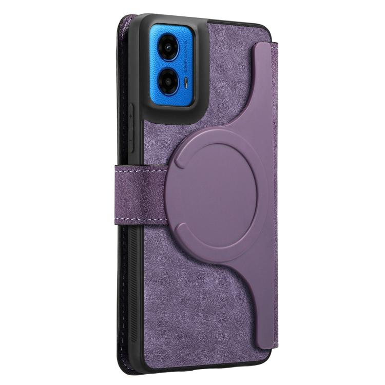 For Motorola Moto G45 5G CaseNeo MagSafe RFID Anti-theft Retro Leather Phone Case