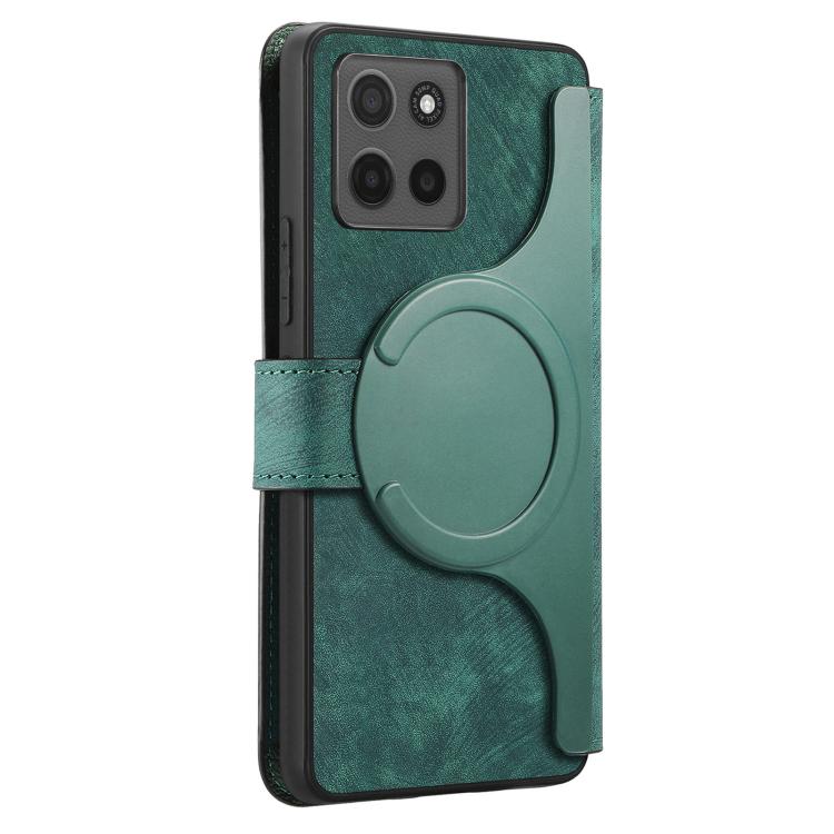 For Motorola Moto G56 5G CaseNeo MagSafe RFID Anti-theft Retro Leather Phone Case