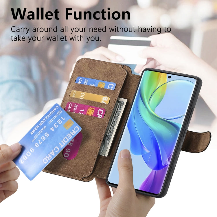For vivo V29 Lite CaseNeo MagSafe RFID Anti-theft Retro Leather Phone Case