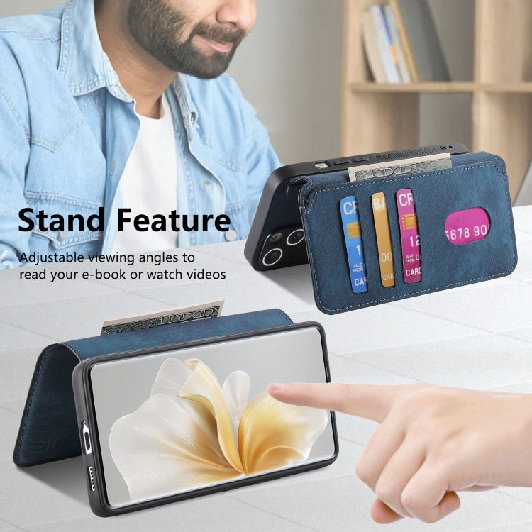 For vivo V40 Lite CaseNeo MagSafe RFID Anti-theft Retro Leather Phone Case