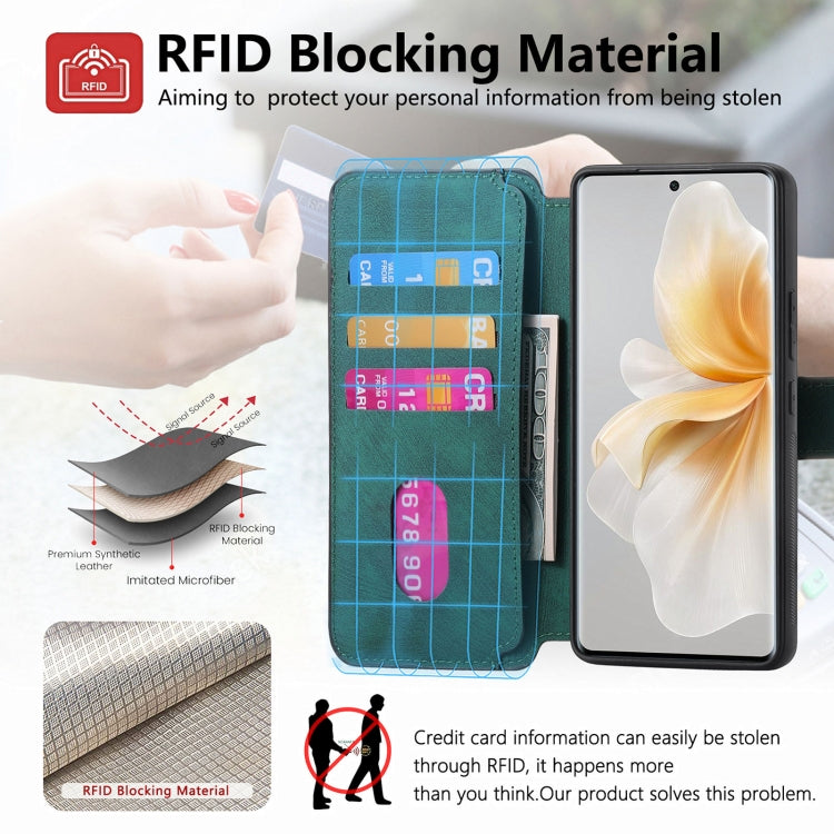 For vivo V40 Lite CaseNeo MagSafe RFID Anti-theft Retro Leather Phone Case